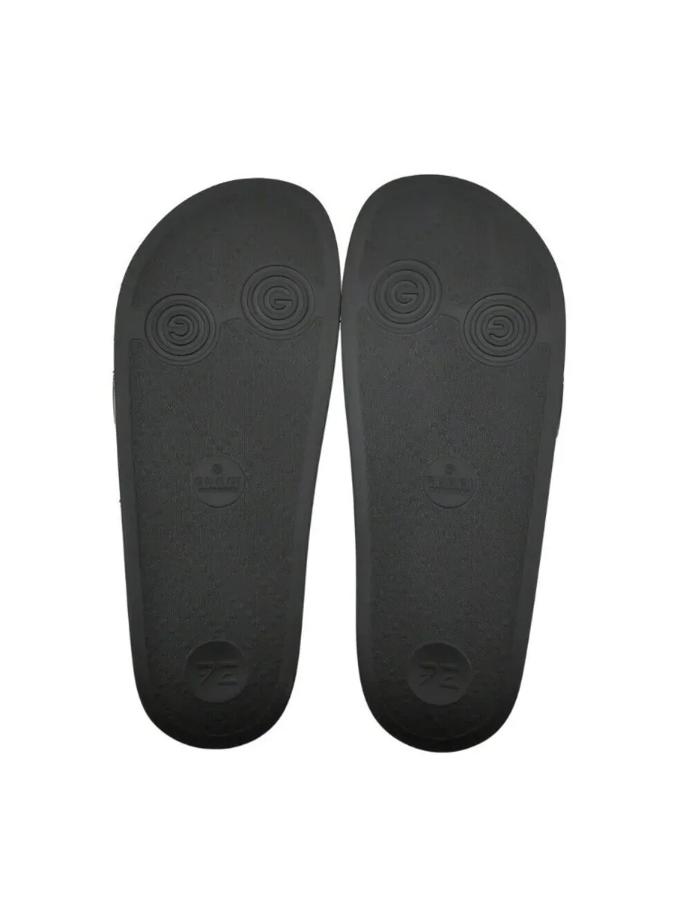 Gucci Rubber Sandals Logo Black White Red Shoes 10